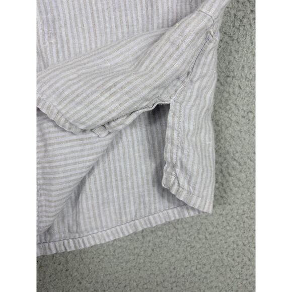 Bryn Walker Linen Top Skirt Set Women’s Small Blue Gray Pinstripe Linen USA - Picture 5 of 15